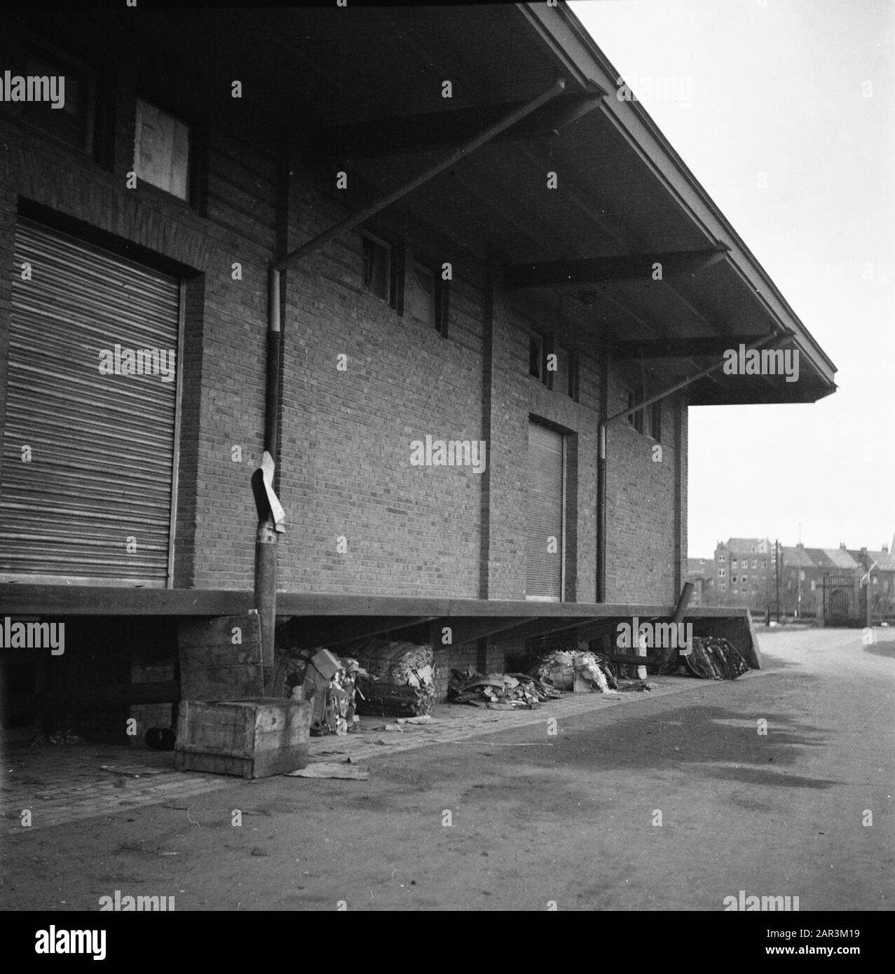 Vernielingen: Roermond Goods Shed (Station Roermond) Date: Mars 1945 Lieu: Limbourg, Roermond Mots Clés: Deuxième Guerre Mondiale Banque D'Images