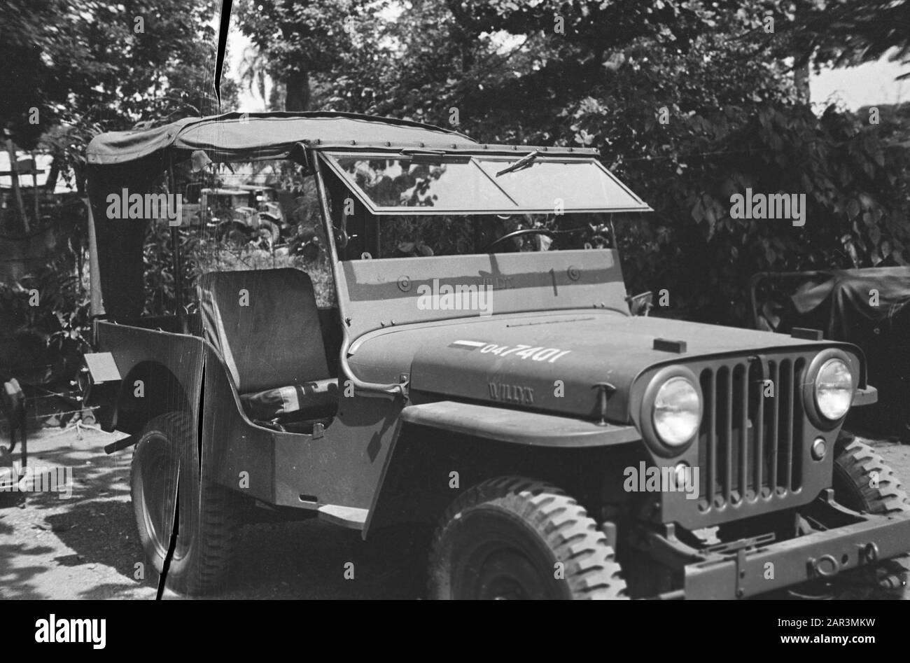 Willys Jeep Date : 1947/01/01 Lieu : Indonésie, Antilles Néerlandaises De L'Est Banque D'Images