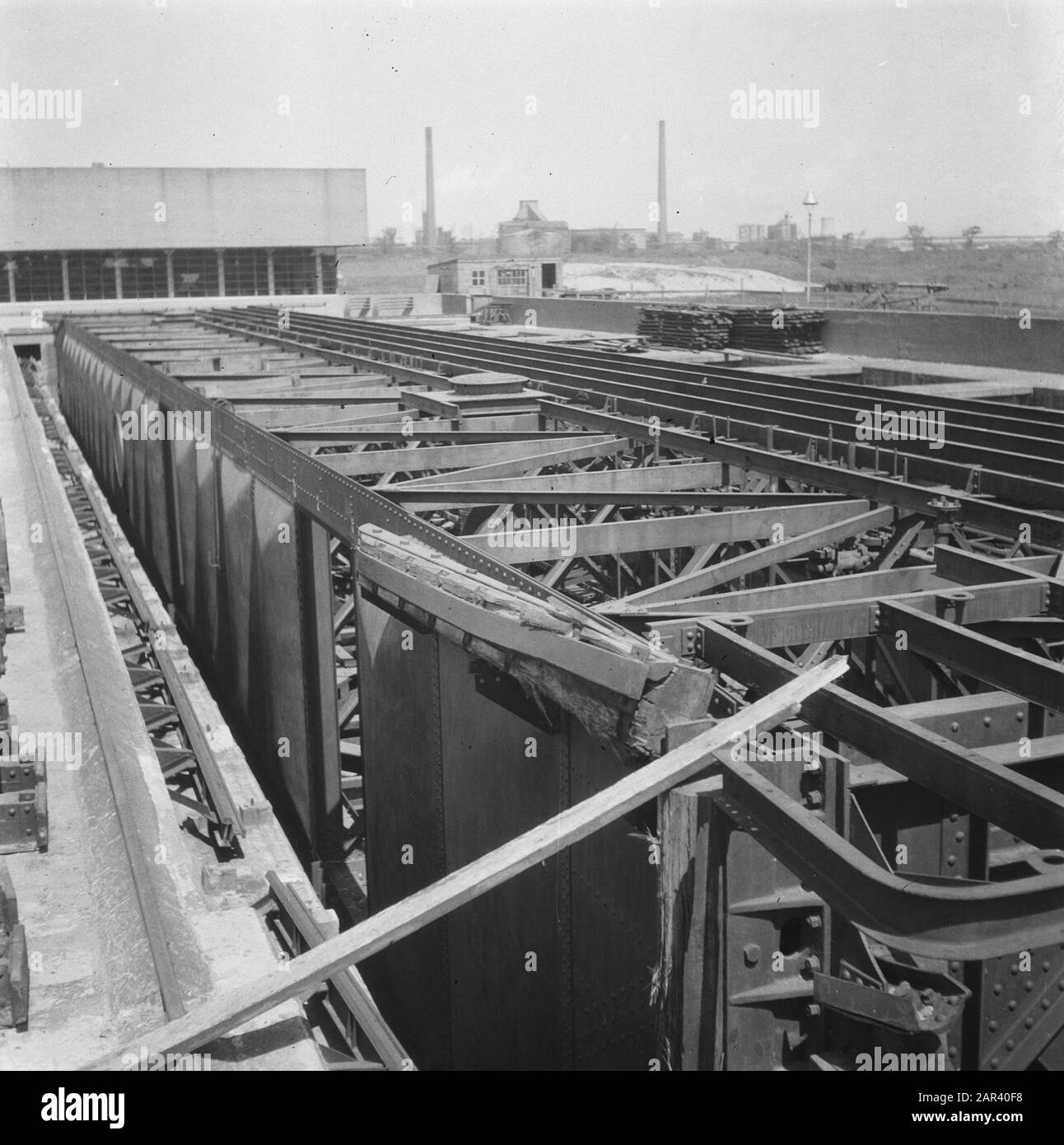 Écluses IJmuiden Date: 28 mai 1946 lieu: IJmuiden mots clés: SLOUKEN Banque D'Images