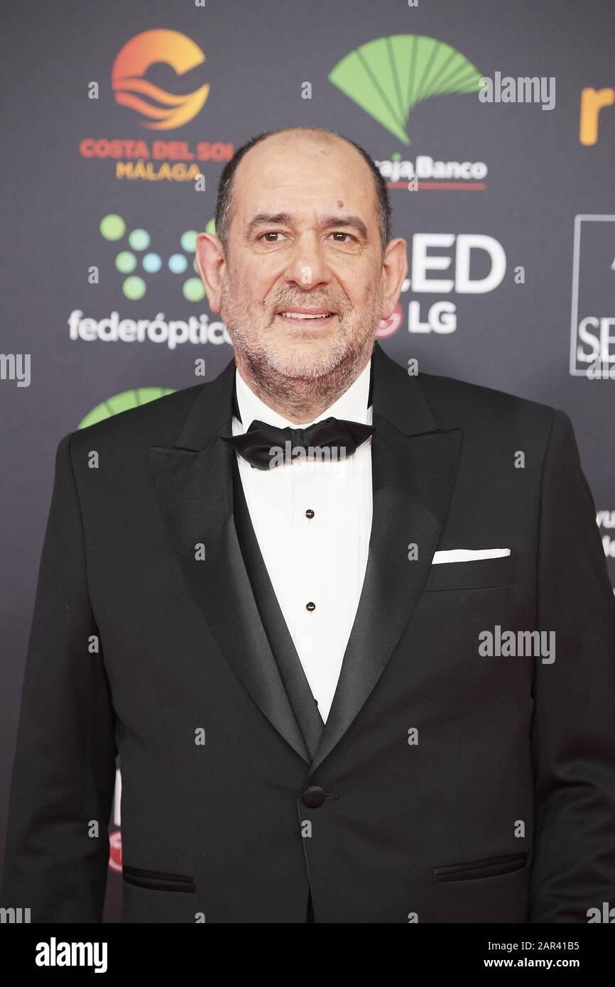 25 Janvier 2020, Malaga, Andalousie, Espagne: Karra Elejalde Assiste Au 34ème Goya Cinema Awards 2020 - Red Carpet Au Stade Jose Maria Martin Carpena Le 26 Janvier 2020 À Malaga, Espagne (Credit Image: © Jack Abuin/Zuma Wire) Banque D'Images