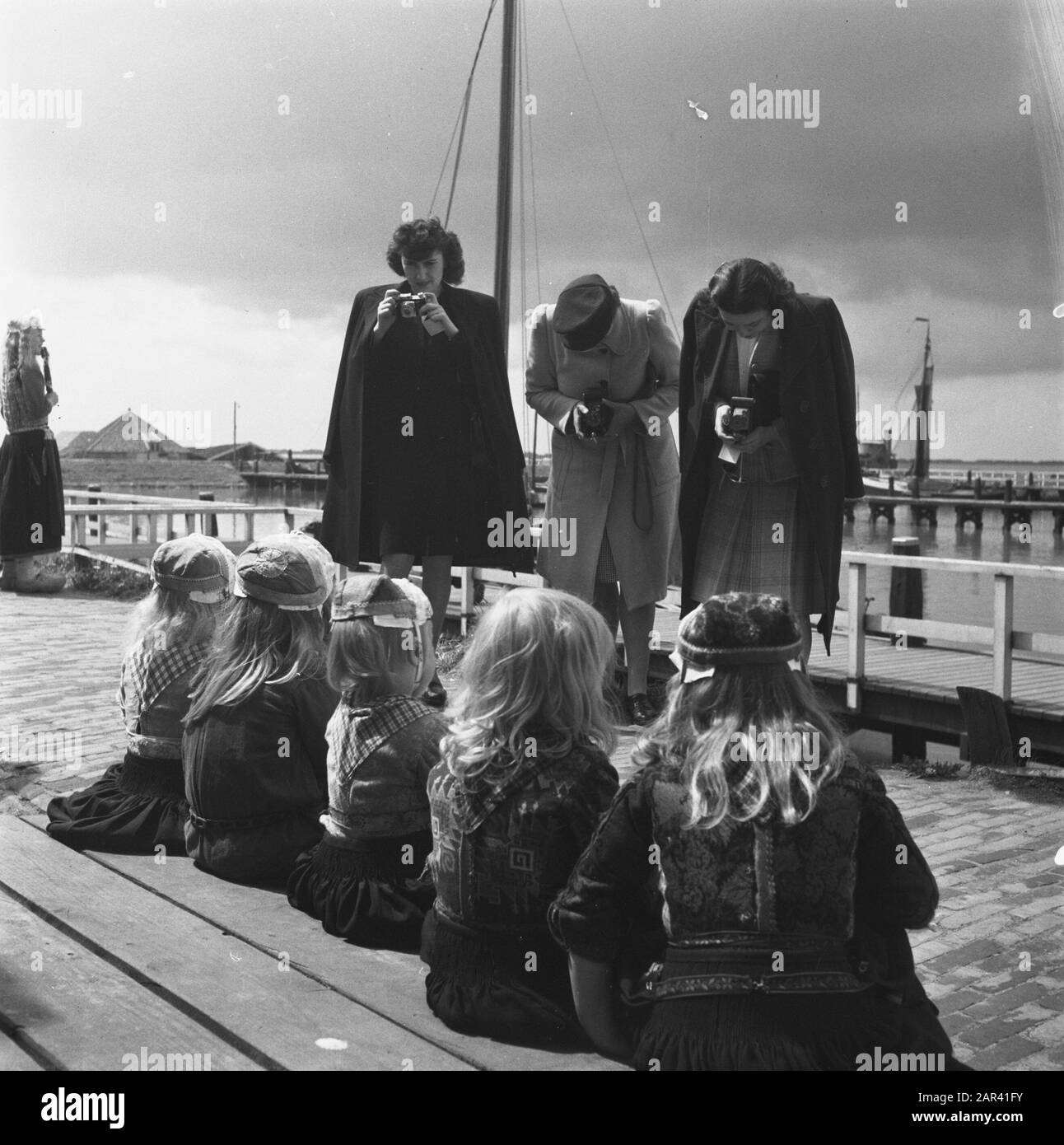 Blanchisserie À Marken Date: 22 Mai 1947 Lieu: Marken Banque D'Images