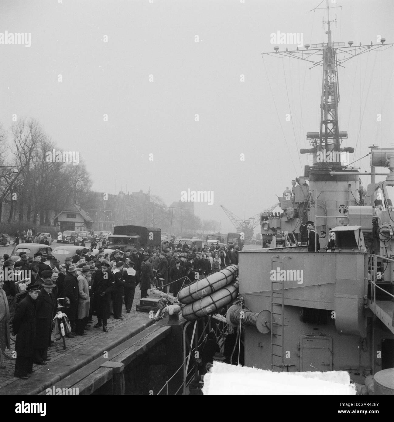 Départ Evertsen En Indonésie Date : 7 Janvier 1949 Lieu : Indonésie Mots Clés : Départ Banque D'Images