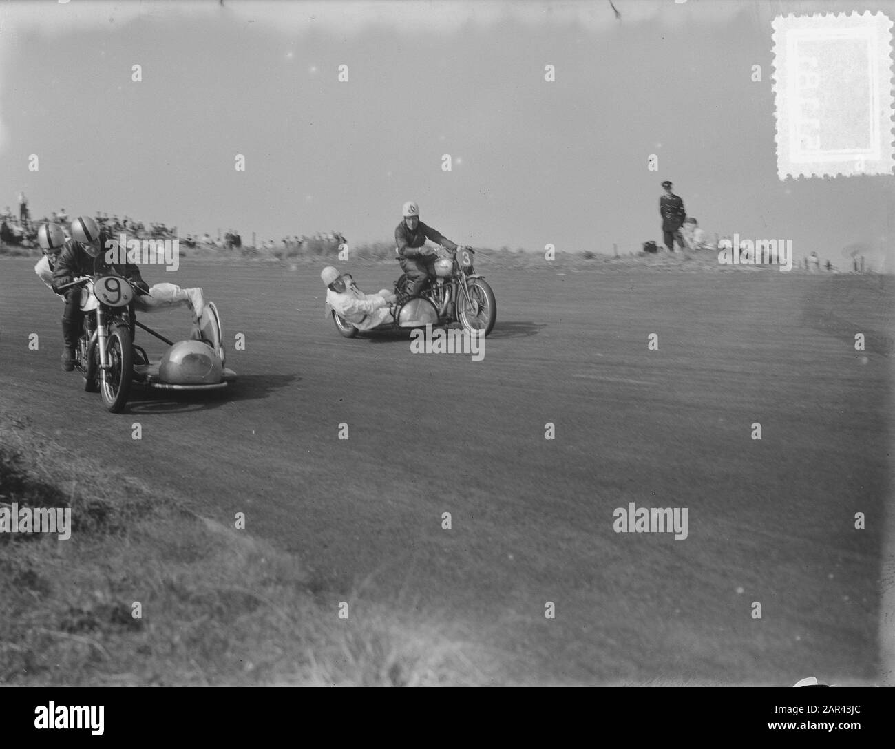 Courses de moto sur le circuit de Zandvoort. Side-Cars Date: 18 Mai 1952 Lieu: Noord-Holland, Zandvoort Mots Clés: Motorsport Banque D'Images