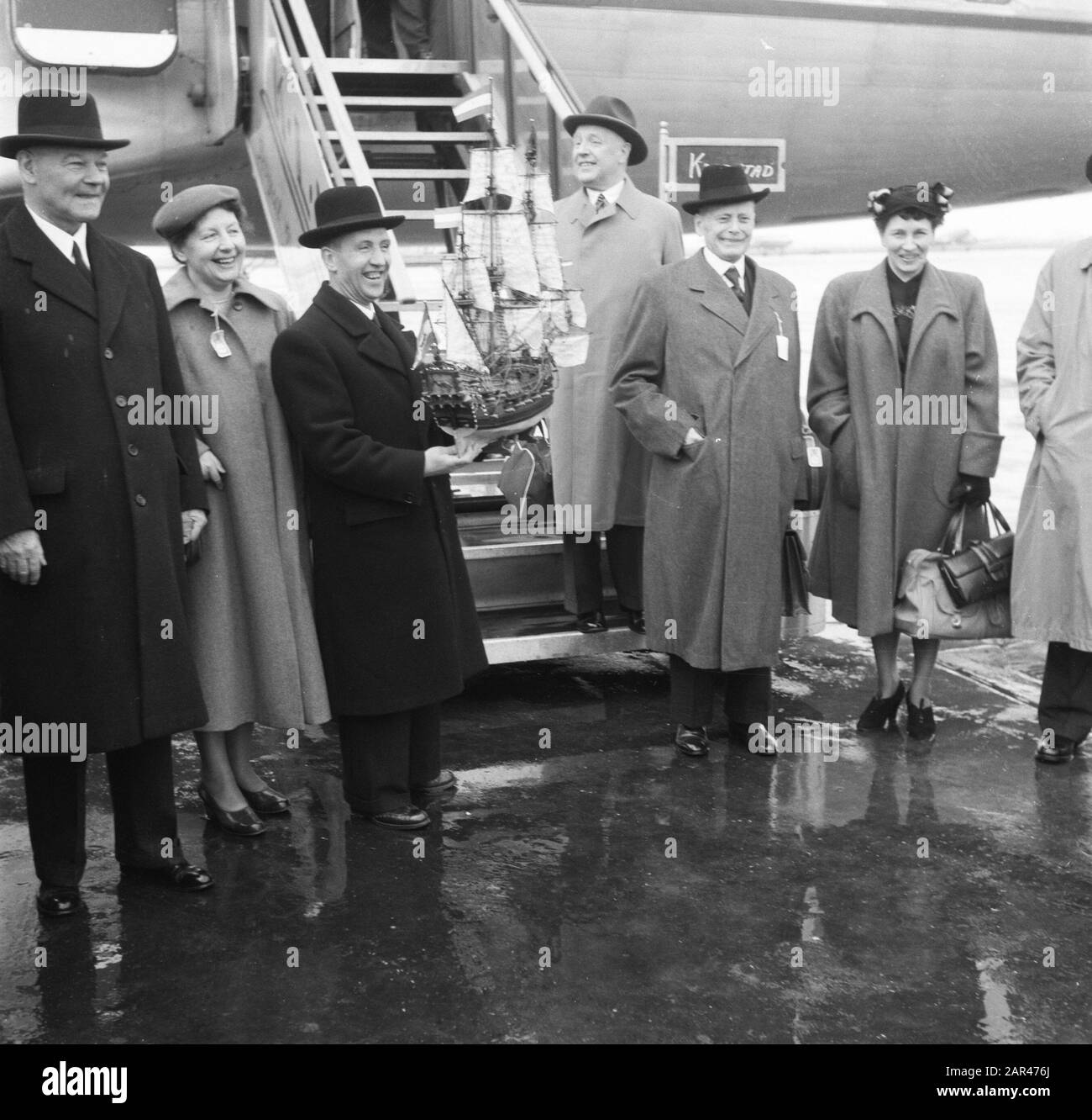 Délégation néerlandaise en Afrique du Sud (Jan van Riebeekfeesten) Date : 25 mars 1952 mots clés : délégations, aéronefs Banque D'Images