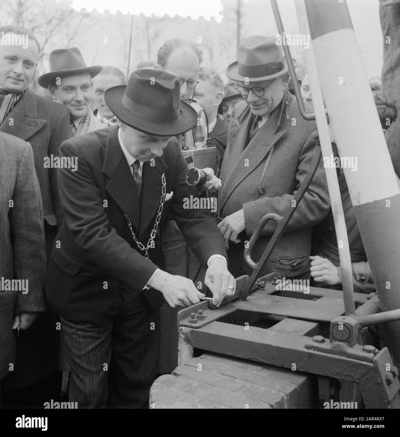 Opping tol Maarkensdijk Date : 1 avril 1953 mots clés : tol Banque D'Images