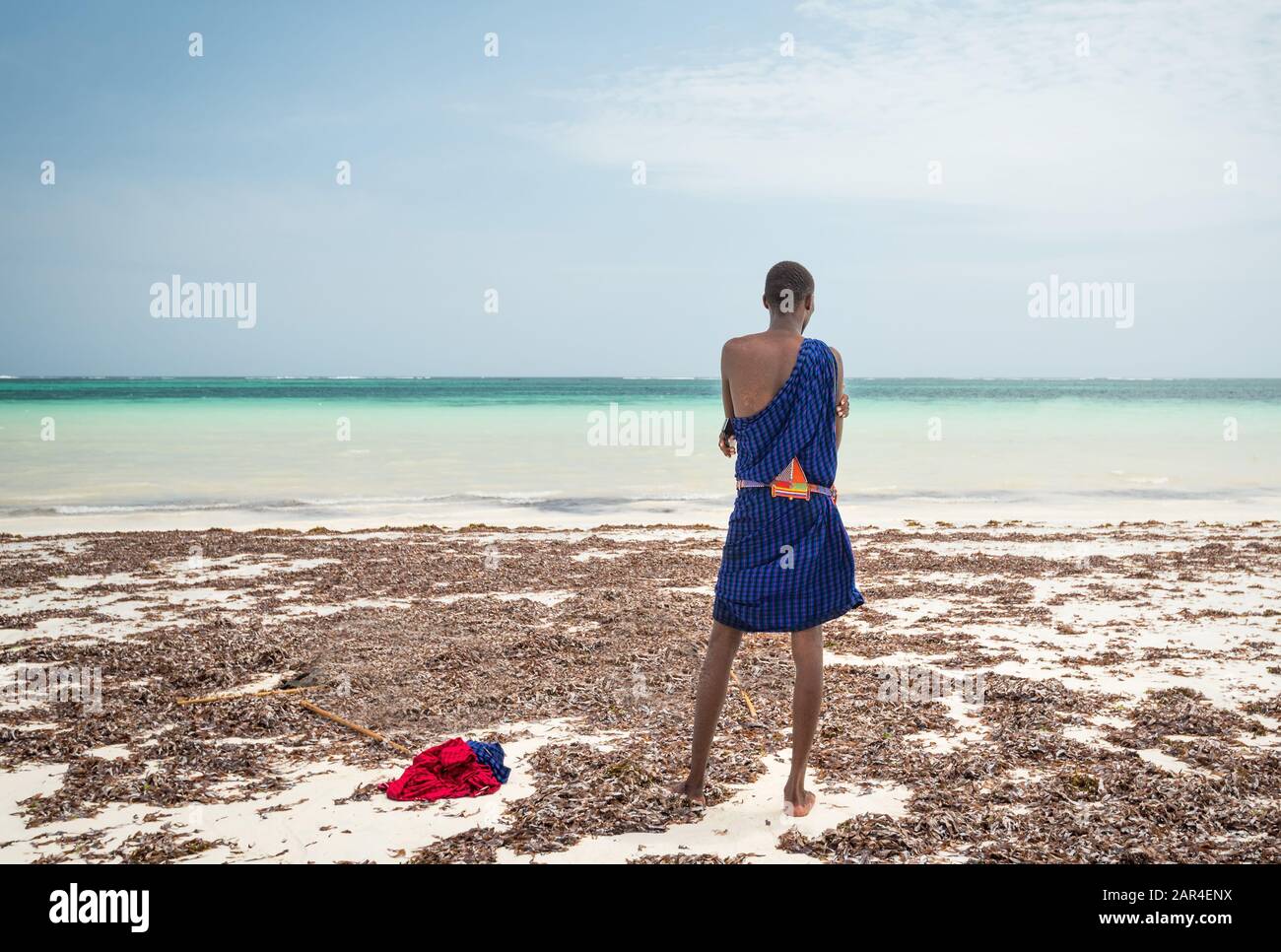 Watamu, Diani plage paysage Kenya, Zanzibar, Tanzanie masai maasai et vélo sur la plage Banque D'Images Watamu, Diani plage paysage Kenya, Zanzibar, Tanzanie masai maasai et vélo sur la plage Banque D'Images