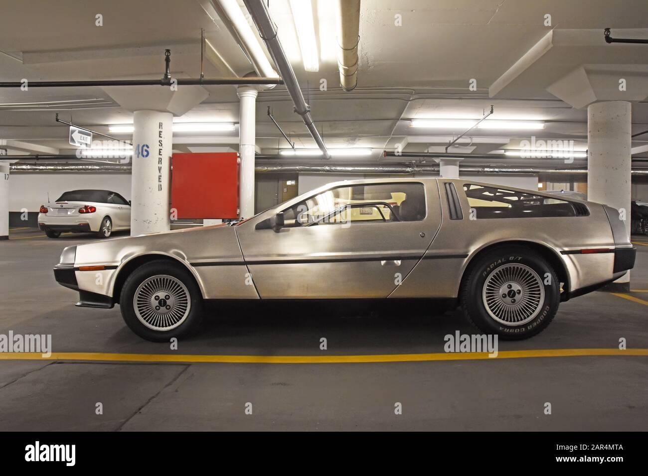 DeLorean DMC-12 Retour à la Voiture Future Banque D'Images