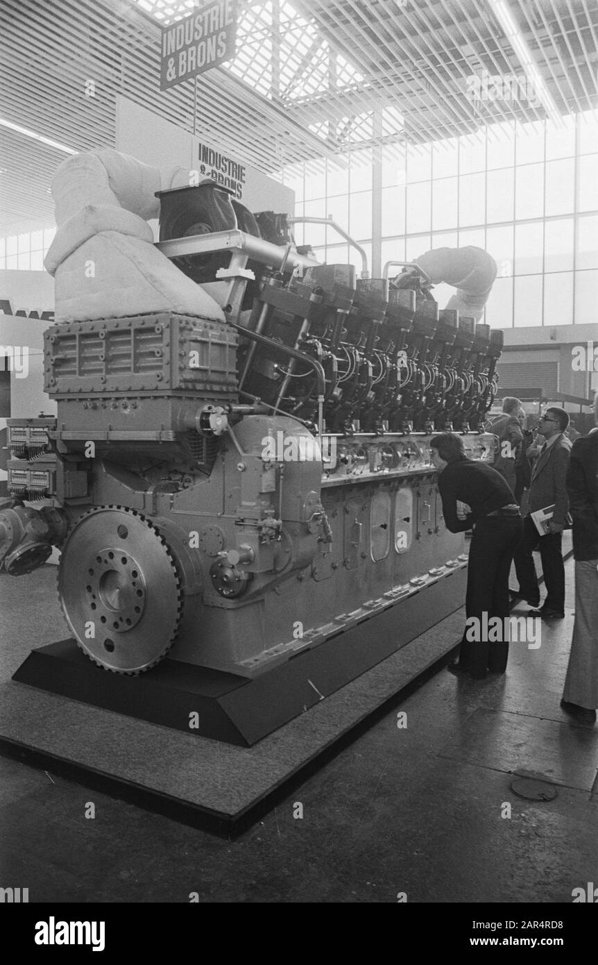 Europort 1975 à Amsterdam RAI; moteurs diesel Date: 11 novembre 1975 mots clés: Diesel Motorens, expositions Nom de l'institution: RAI Banque D'Images