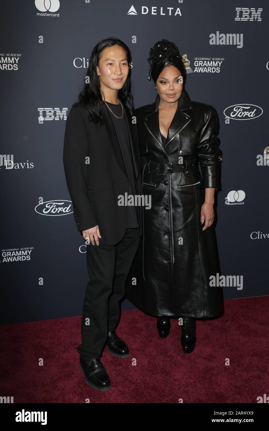 Alexander Wang, Janet Jackson marchant le tapis rouge au Gala pré-Grammy 2020 de Clive Davis qui s'est tenu à l'hôtel Beverly Hilton le 25 janvier 2020 à Los Angeles, Californie États-Unis (photo de Parisa Afsahi/Sipa USA) Banque D'Images