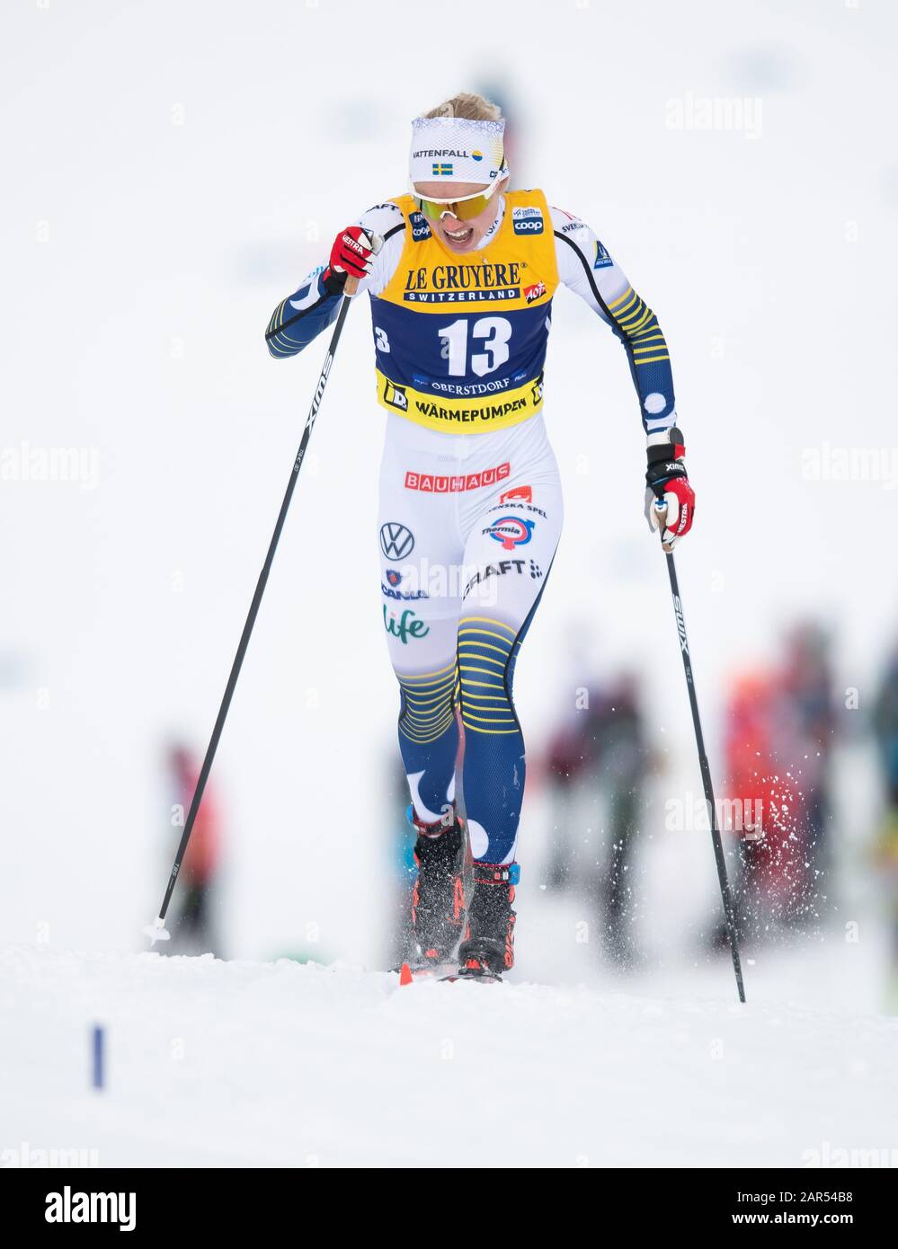 Oberstdorf, Allemagne. 26 janvier 2020. Coupe du monde cross-country, Mesdames: Qualification Skiathlon Sprint 1, 4 Km: Emma Ribom de Suède en action. Crédit: Silas Stein/Dpa/Alay Live News Banque D'Images