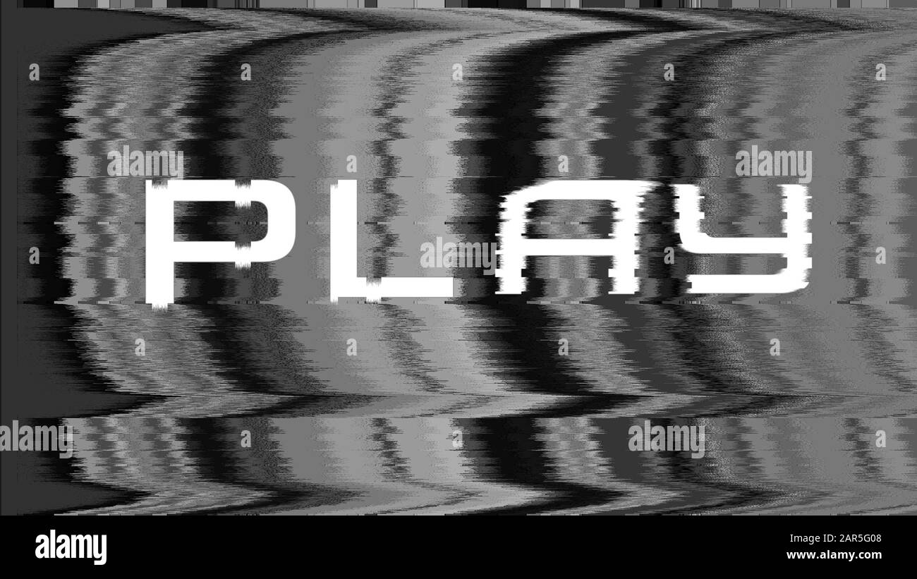 Lire le texte sur un arrière-plan TV statique Banque D'Images