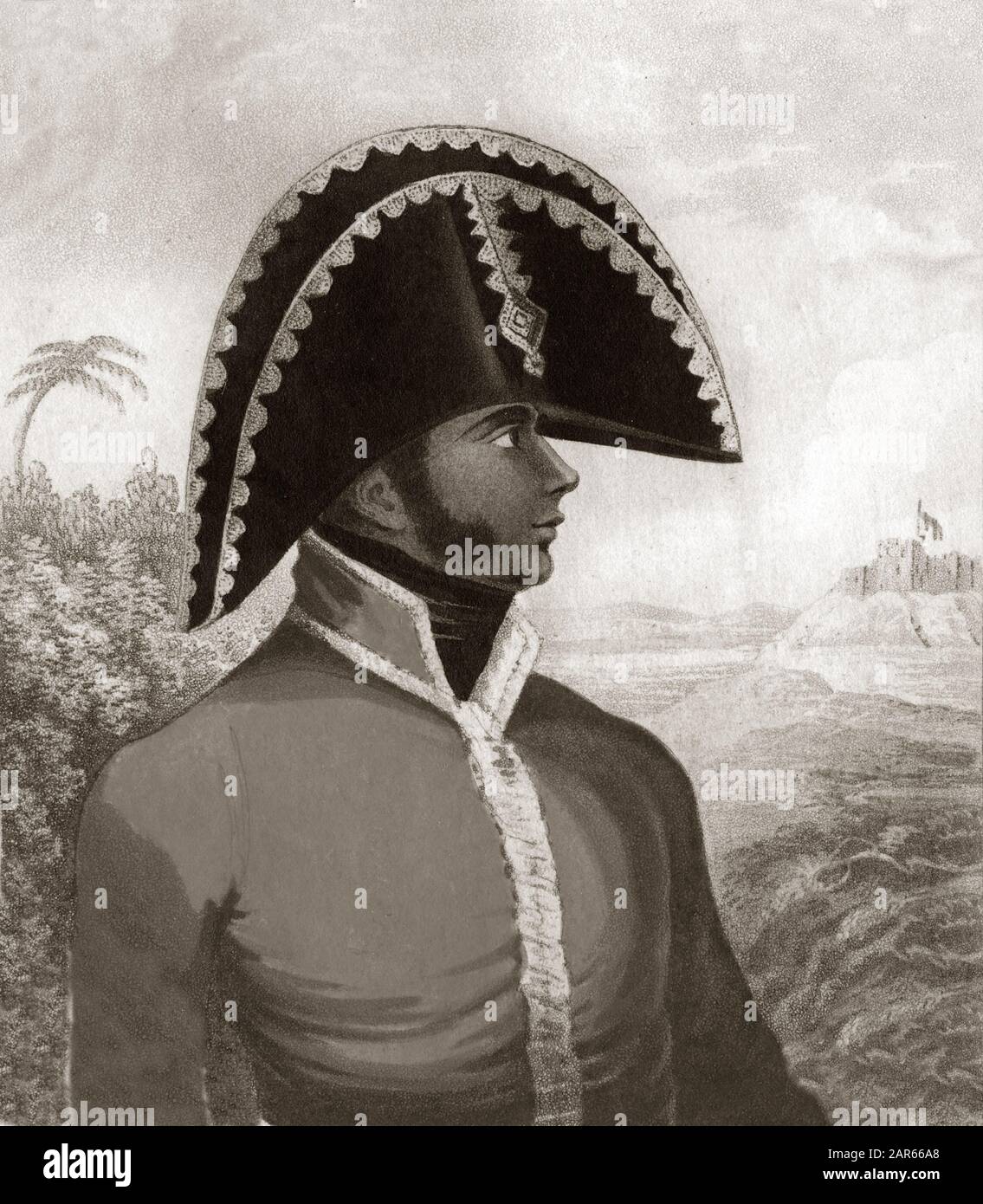 Portrait d'Alexandre Sabes (1770-1818), dit Petion - le premier Président de la République d'Haïti Banque D'Images