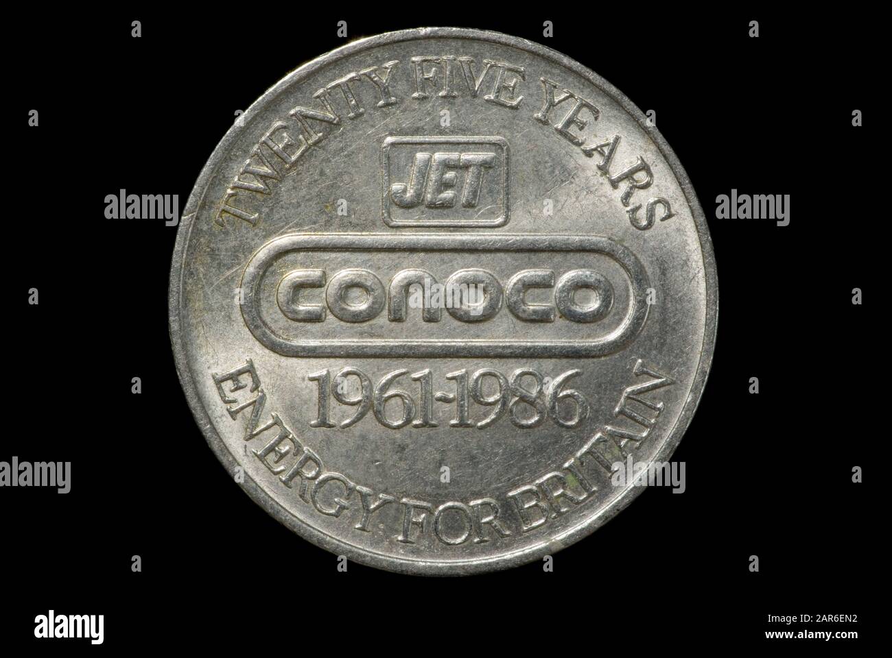 Jeton jubilé d'argent CONOCO JET 1986 Banque D'Images
