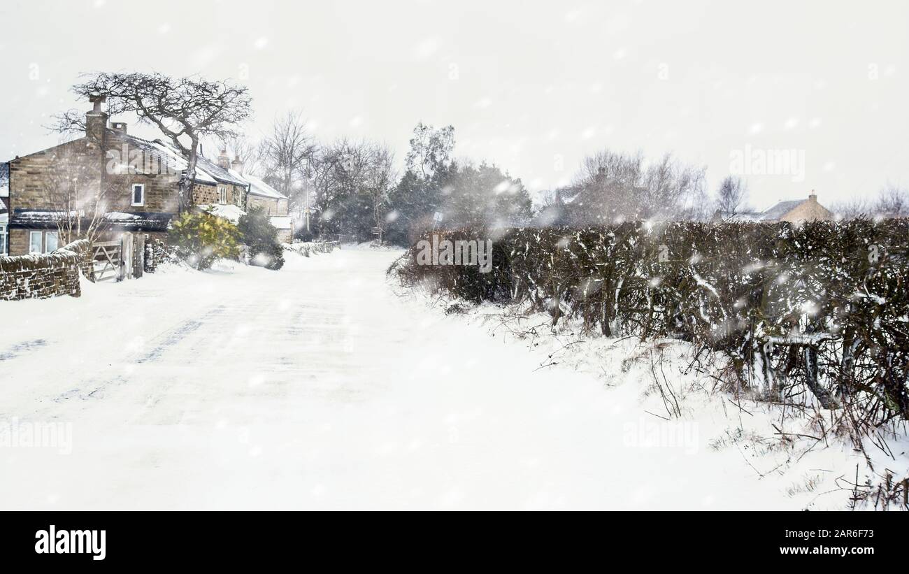 Conditions Blizzard Causées Par La Bête De L'Est Banque D'Images