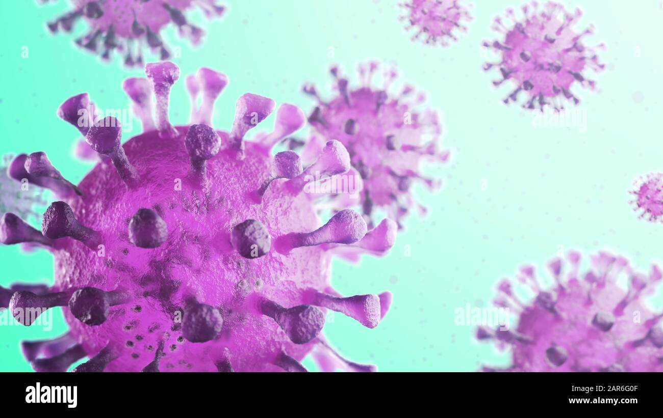 Coronavirus 2019-nCov nouveau concept de coronavirus resposible pour l'épidémie de grippe asiatique et coronavirus grippe comme cas dangereux de grippe comme un pande Banque D'Images