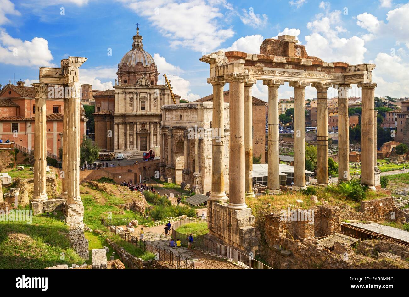 Forum romain de Rome, Italie Banque D'Images