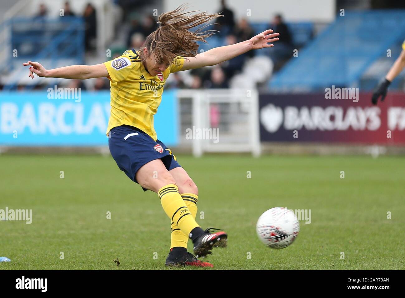 Romford, Royaume-Uni. 26 janvier 2020. Lisa Evans, d'Arsenal Women, a tourné pendant le match de la coupe FA pour Femme entre West Ham United et Arsenal au Rush Green Stadium, Romford, Londres, dimanche 26 janvier 2020. (Crédit: Jacques Feeney | MI News) la photographie ne peut être utilisée qu'à des fins de rédaction de journaux et/ou de magazines, licence requise à des fins commerciales crédit: Mi News & Sport /Alay Live News Banque D'Images