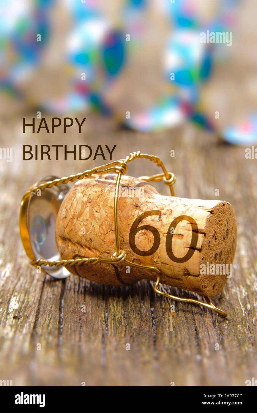 invitation et félicitations pour le 60ème anniversaire Banque D'Images