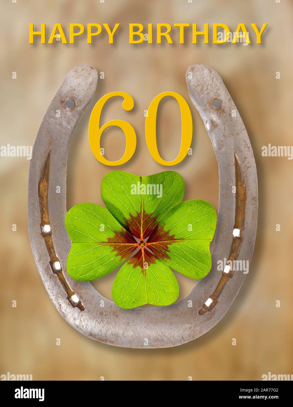 invitation et félicitations pour le 60ème anniversaire Banque D'Images