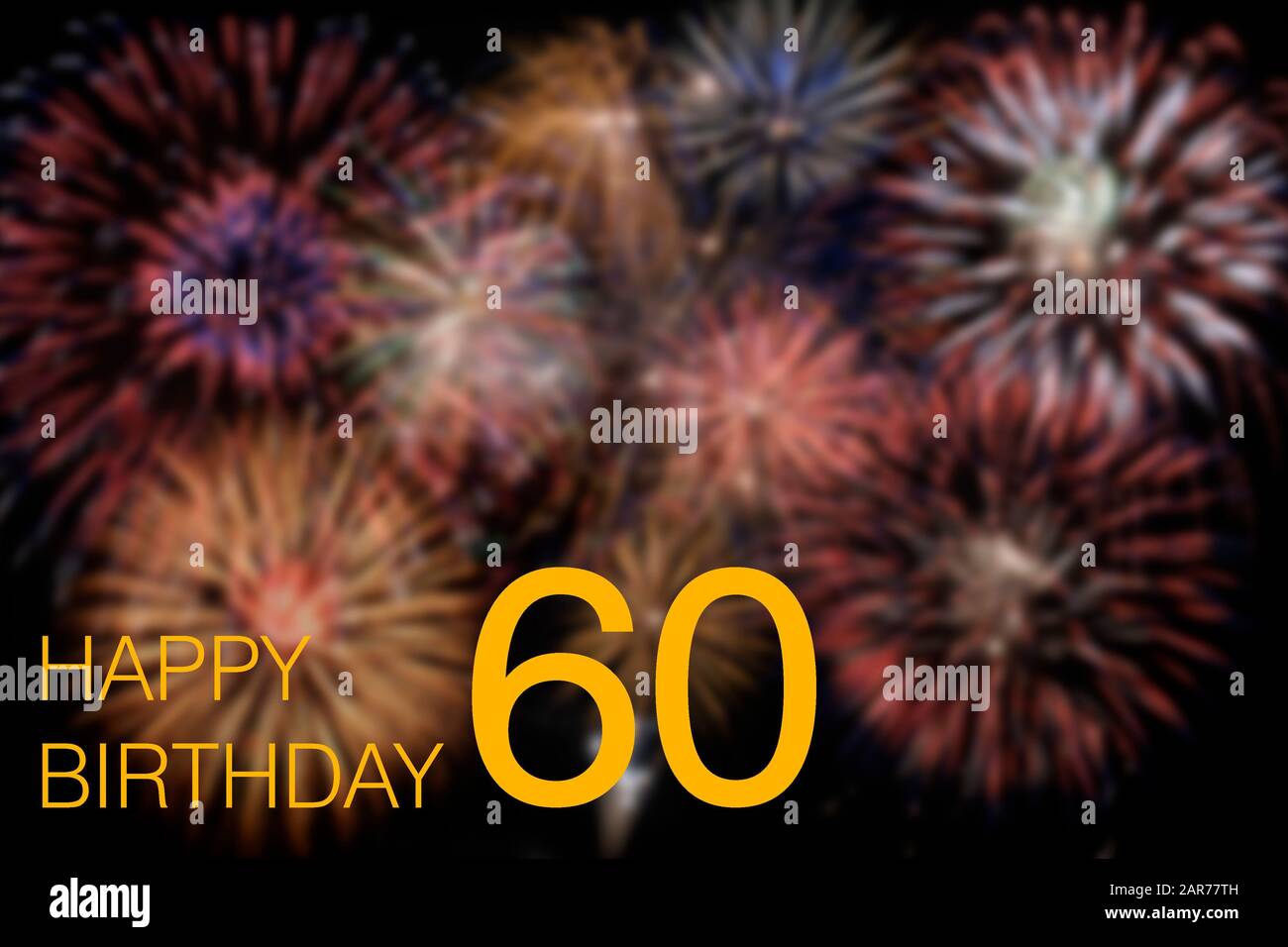 invitation et félicitations pour le 60ème anniversaire Banque D'Images