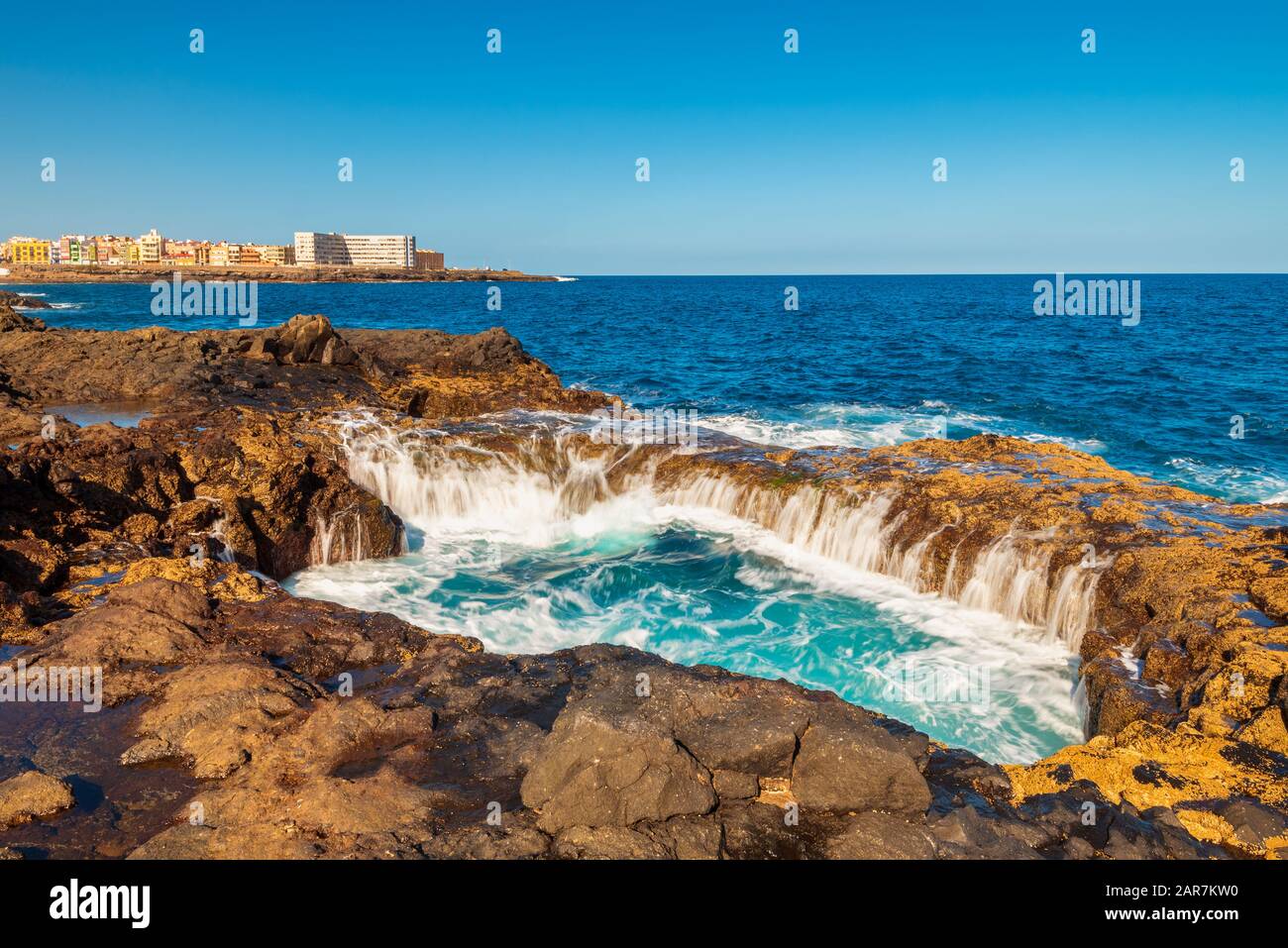 Piscine À Marée Sur Gran Canaria Espagne Banque D'Images