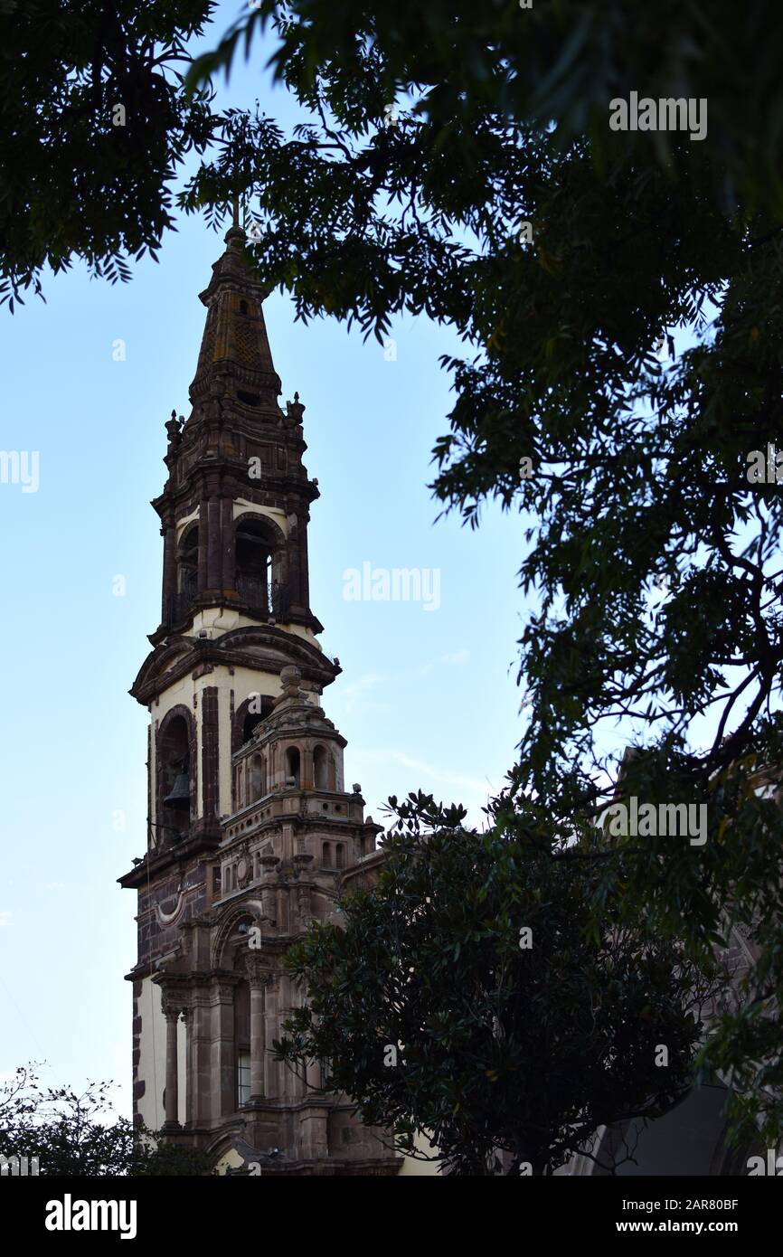 Église de San Francisco de Asis à Zamora de Hidalgo, Michoacán, Mexique. Banque D'Images