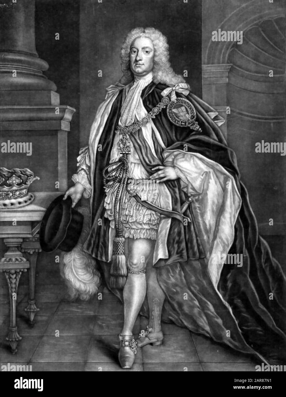 William CAVENDISH, 3ème duc de Devonshire (1698-1755) Seigneur Lieutenant d'Irlande Banque D'Images