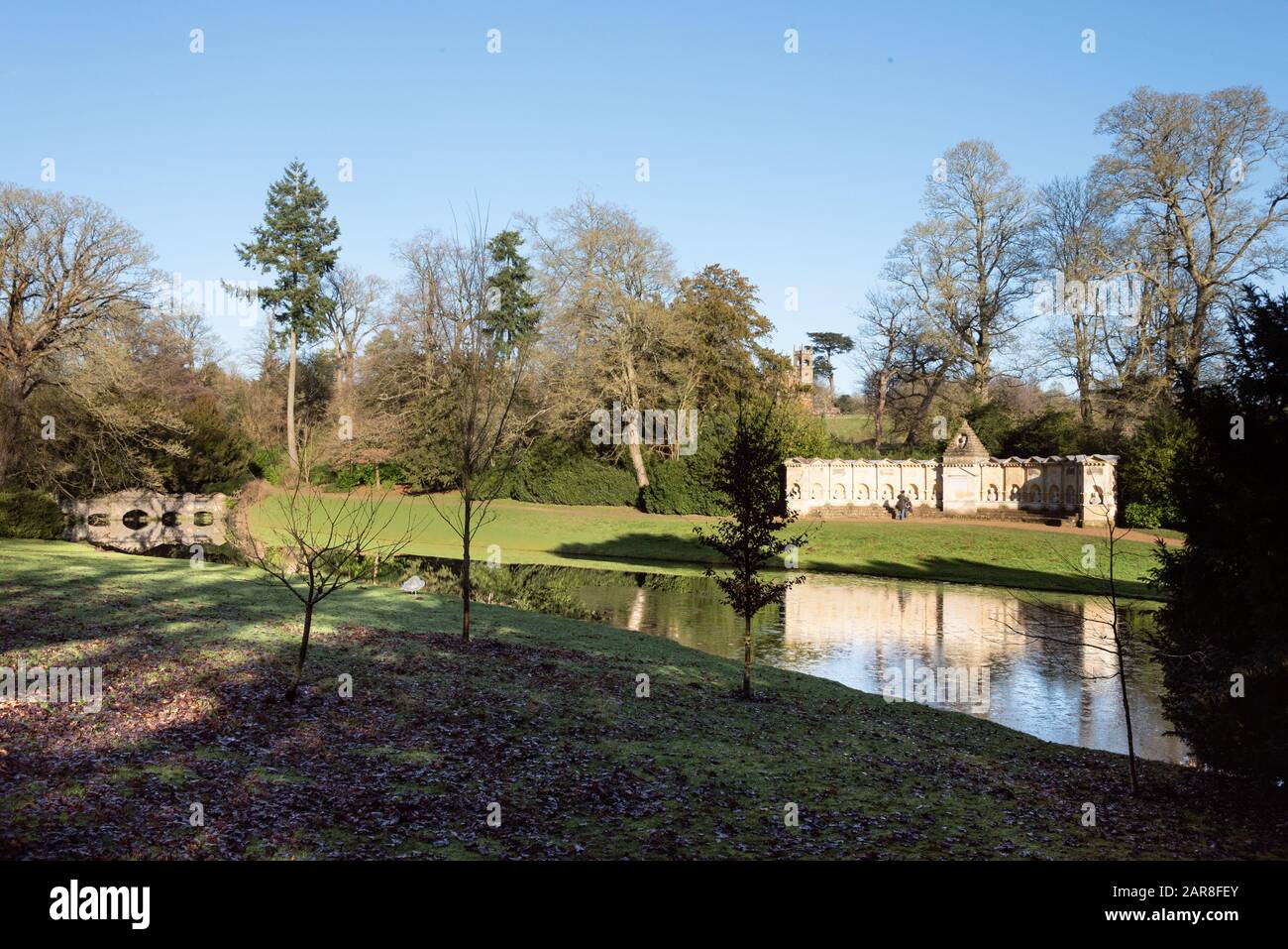 Stowe House (École) & Gardens, National Trust. Banque D'Images