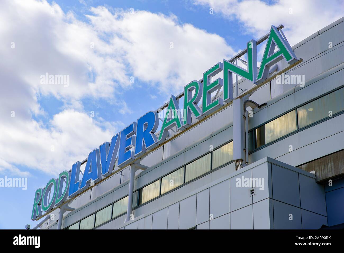 Rod laver Arena pour l'Australian Open 2020, un lieu de tennis au Melbourne Park, Melbourne, Australie Banque D'Images