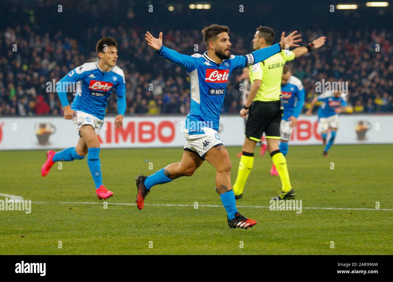 Naples, CAMPANIE, ITALIE. 26 janvier 2020. 27/01/2020 Napoli, campionato italiano di calcio série A, incontro tra SSC Napoli vs FC Juventus.In foto: Lorenzo Insigne crédit: Fabio Sasso/ZUMA Wire/Alay Live News Banque D'Images