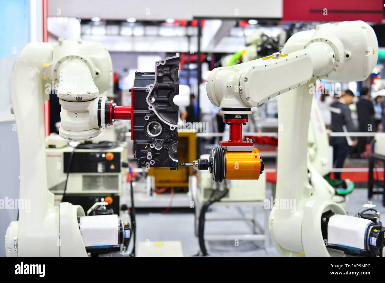 Système de vision machine robotique moderne dans l'industrie, usine concept Robot . Banque D'Images