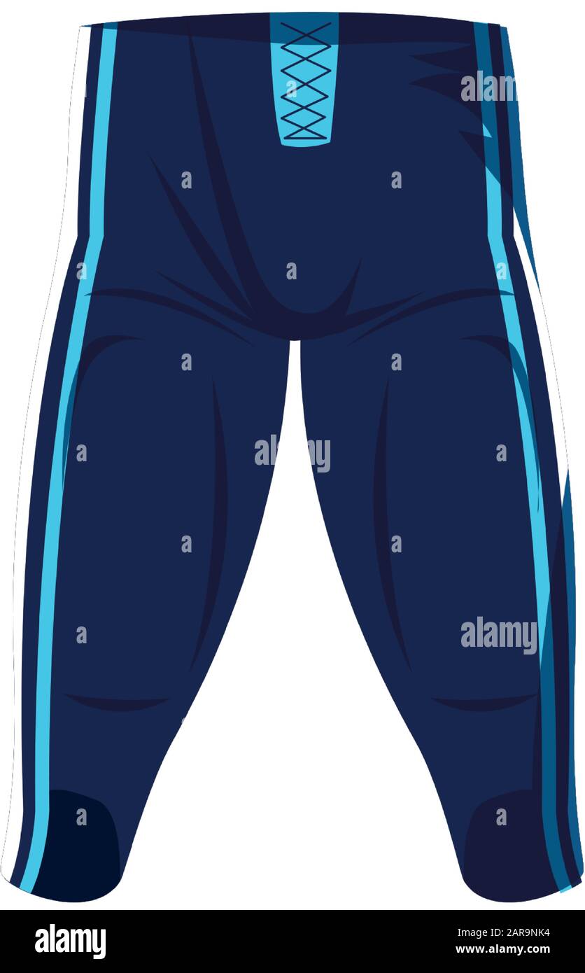 football américain , pantalon de joueur sur fond blanc illustration vectorielle Illustration de Vecteur