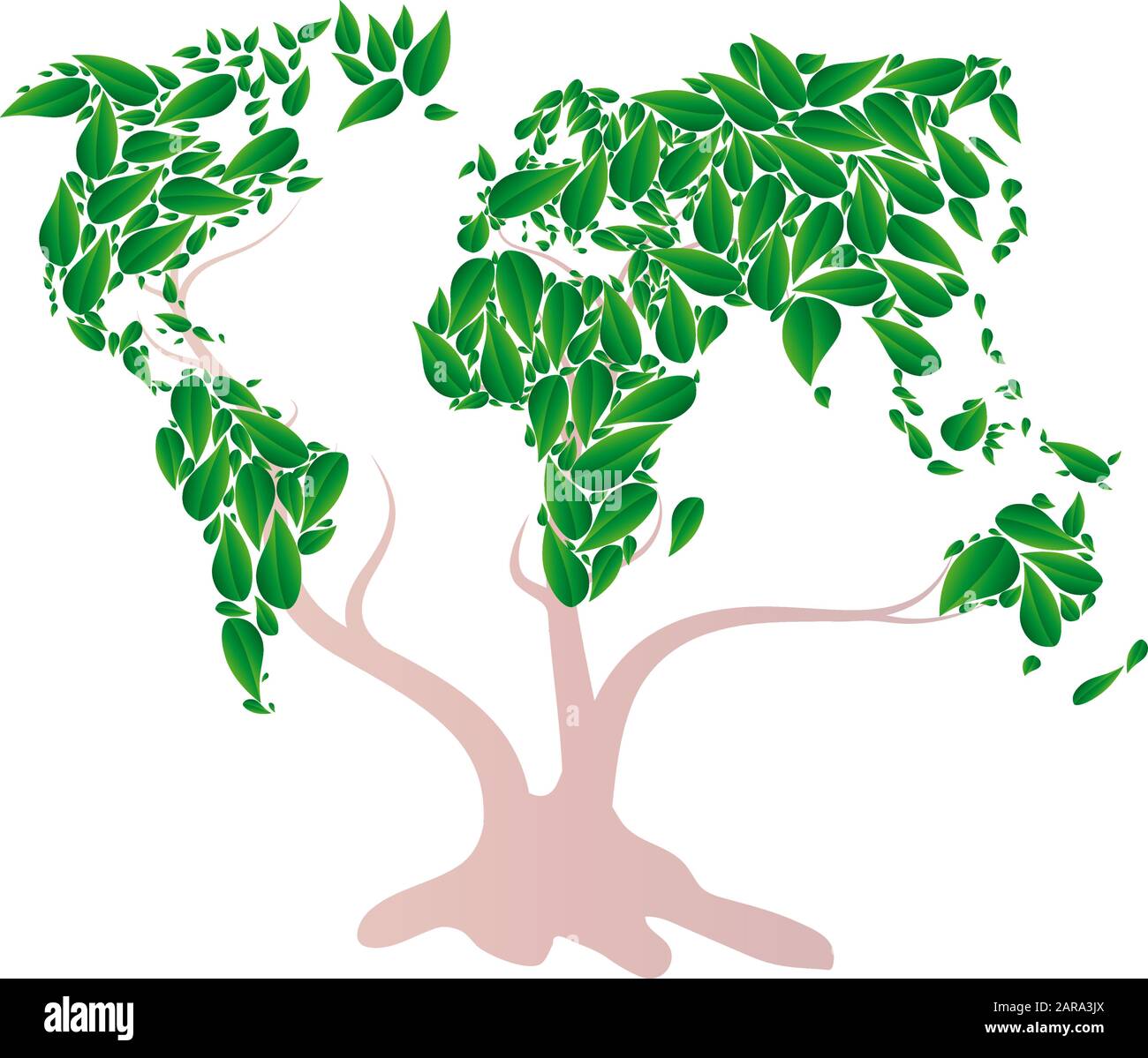 Signe vectoriel arbre du monde Ecologic Illustration de Vecteur