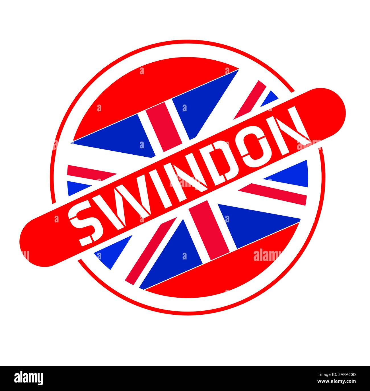 Stamp Historique De Swindon Town Banque D'Images