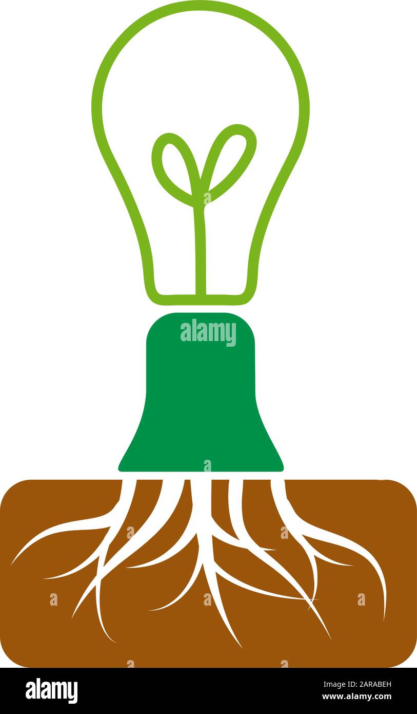 Signe vectoriel concept de lampe verte Illustration de Vecteur
