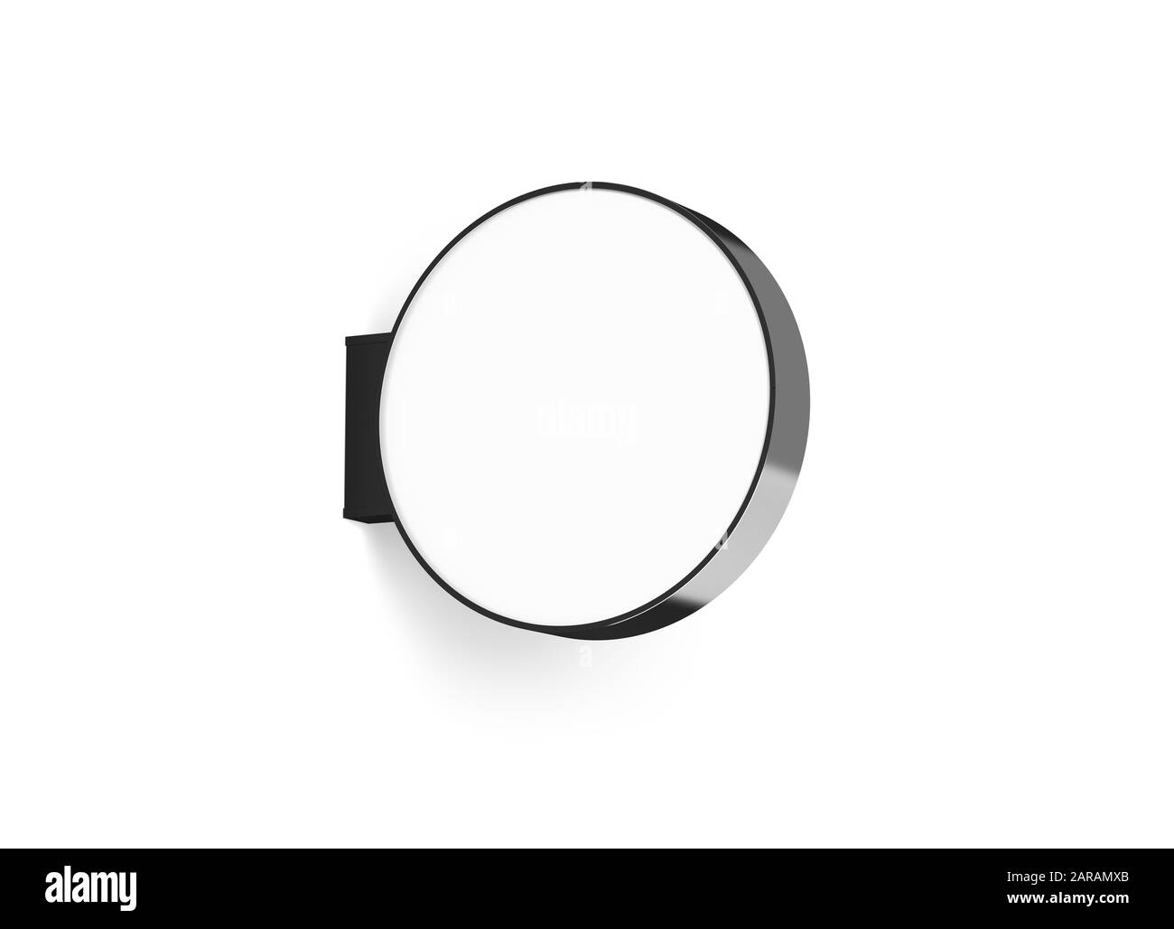 Design de la signalisation circulaire vierge pour magasin, maquette isolée, Banque D'Images