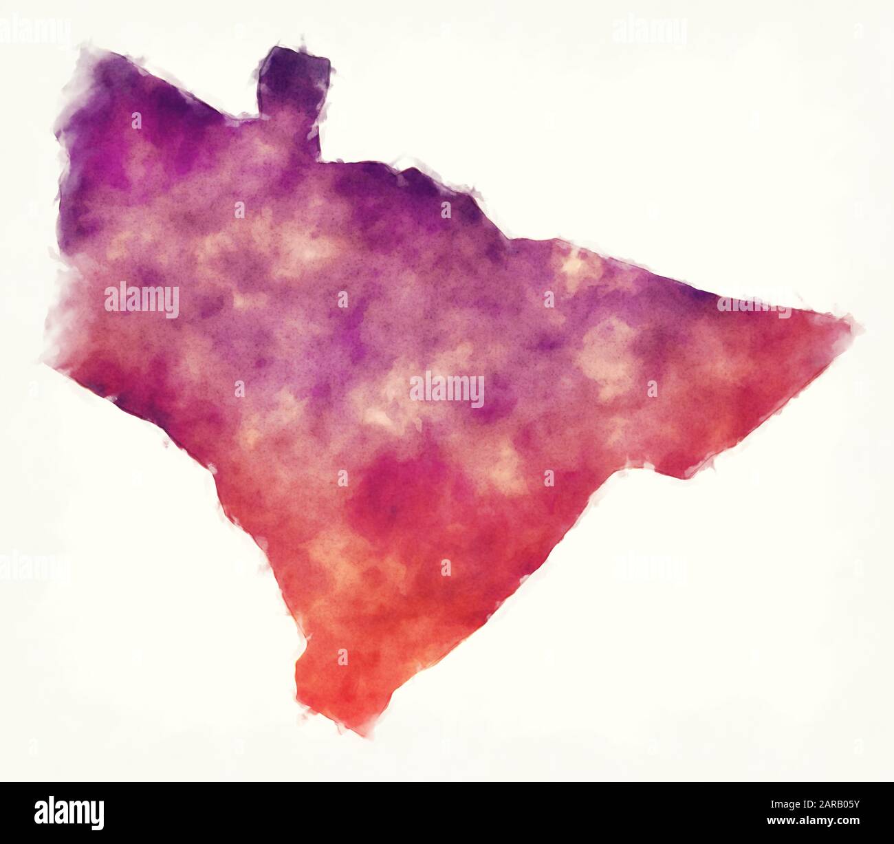 Carte des aquarelles paroissiales de Sainte-Anne Sandy point de Saint-Kitts-et-Nevis Banque D'Images