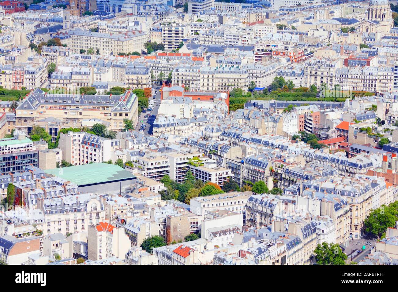 Vue aérienne de Paris, France. Paysage urbain de la capitale française. Banque D'Images