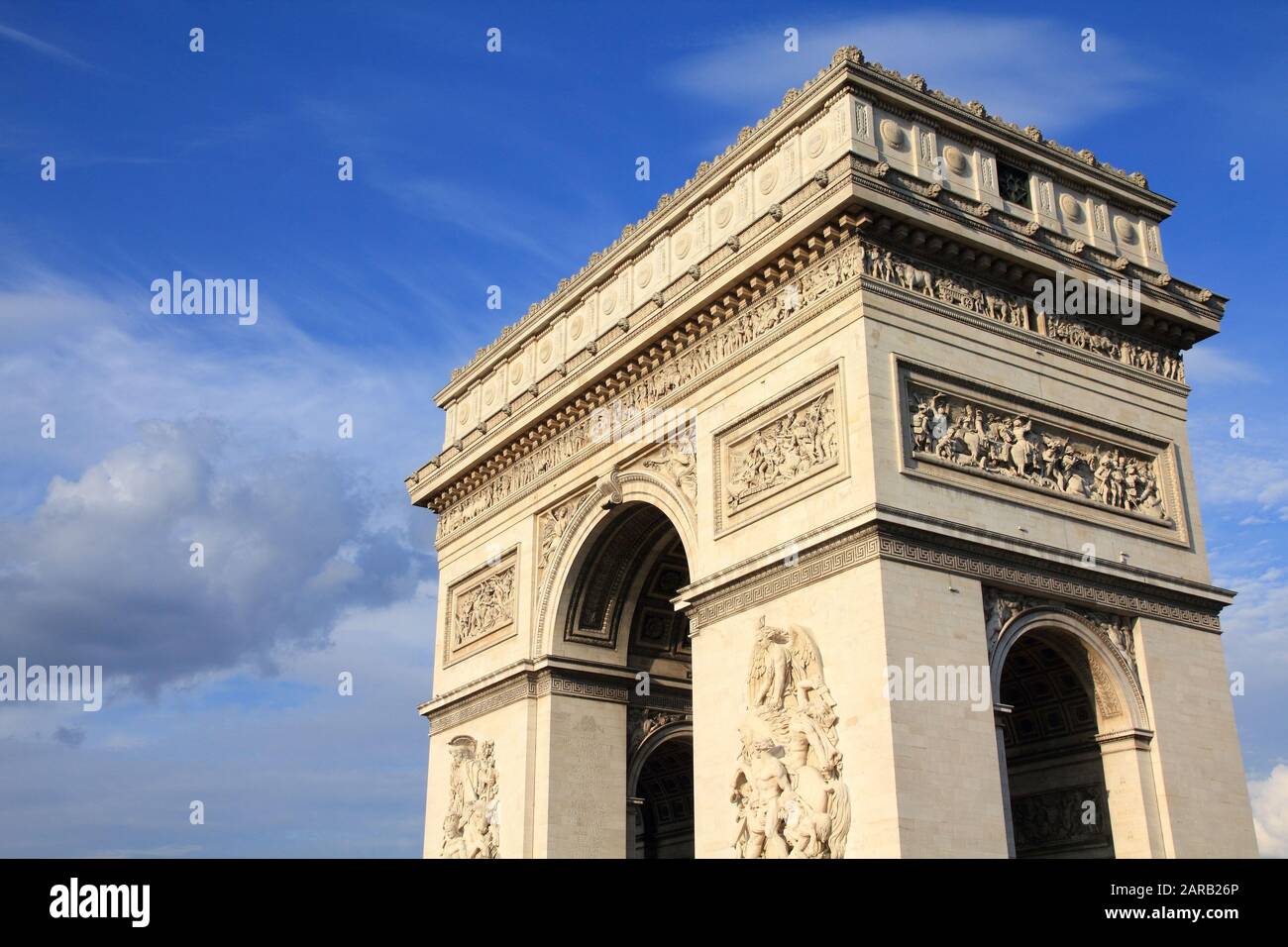 Arche Triomphale À Paris, France. Monument historique. Banque D'Images