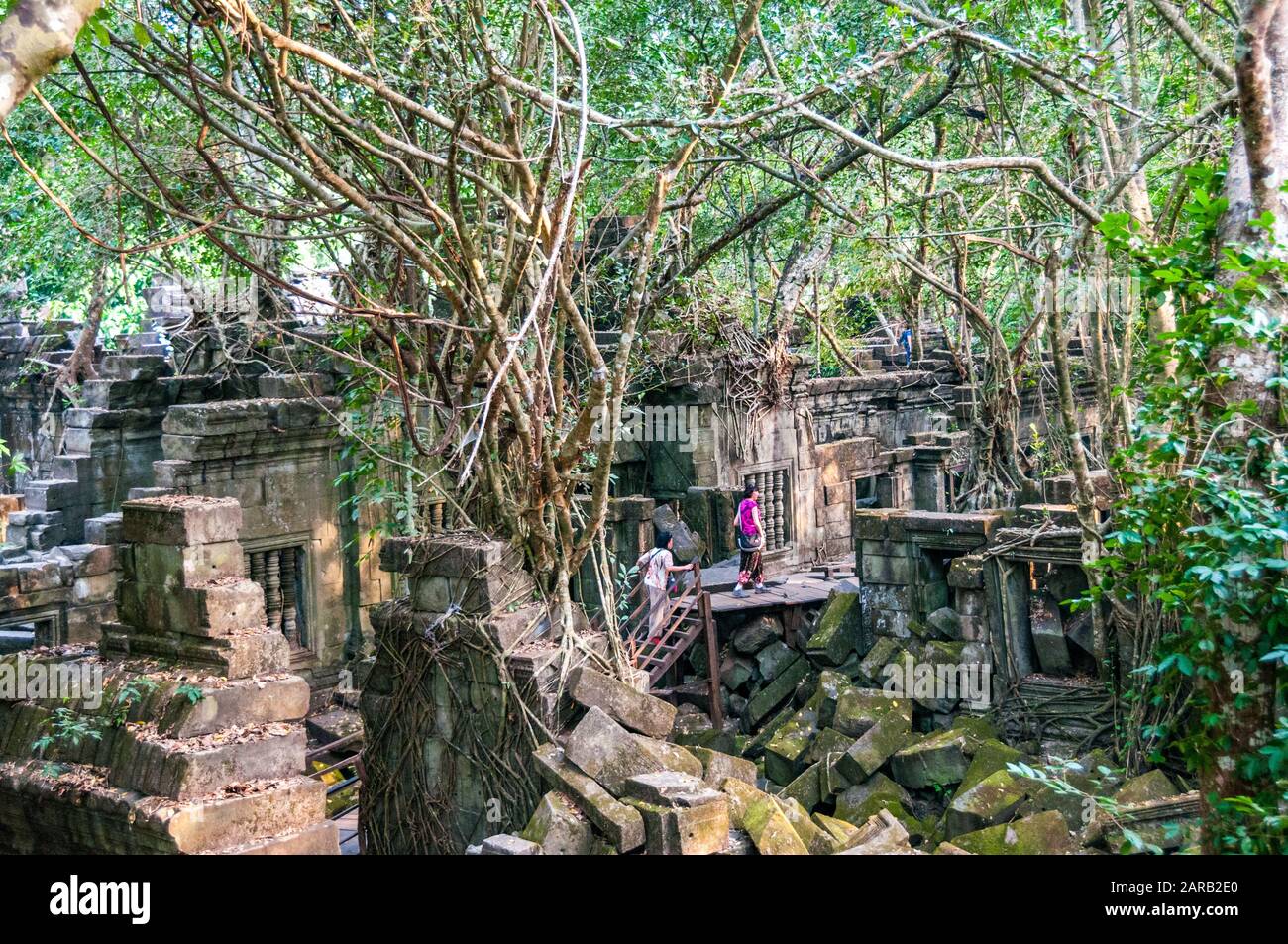 L'ensemble du temple de Beng Mealea, au Cambodge. Banque D'Images
