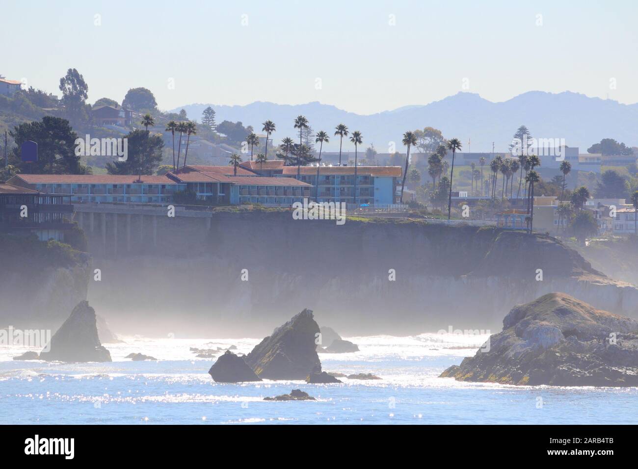 Paysage de la Californie, USA - Côte de Shell Beach (Pismo Beach). Banque D'Images