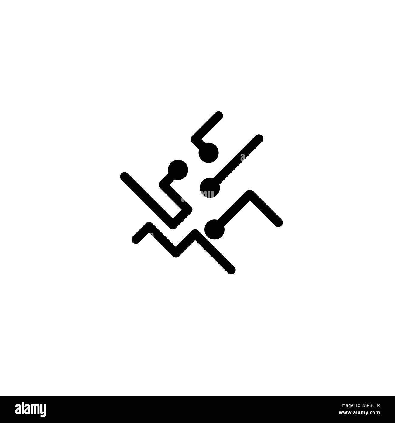 modèle de conception d'icône de circuit de puce Banque D'Images