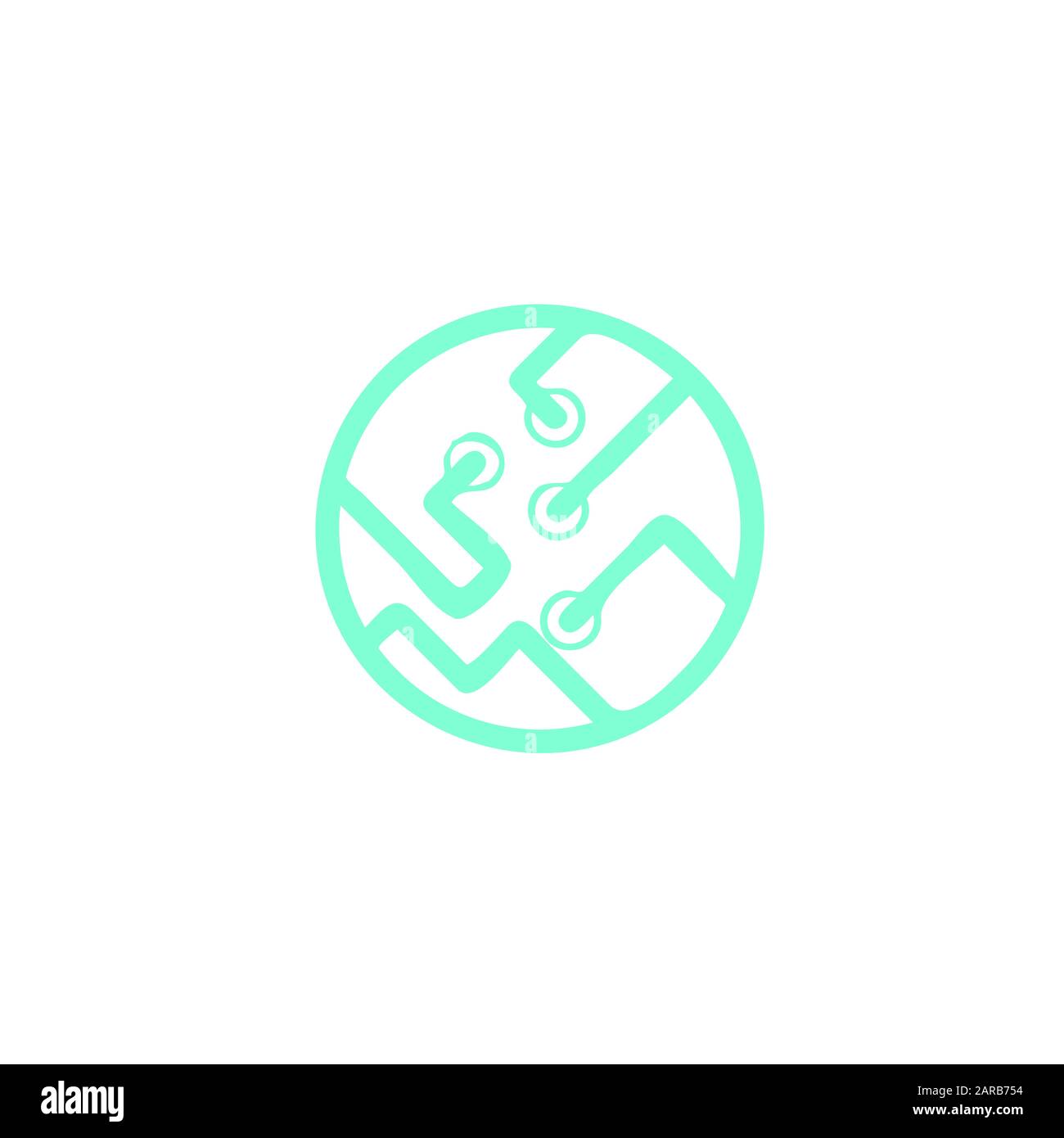 modèle de conception d'icône de circuit de puce Banque D'Images