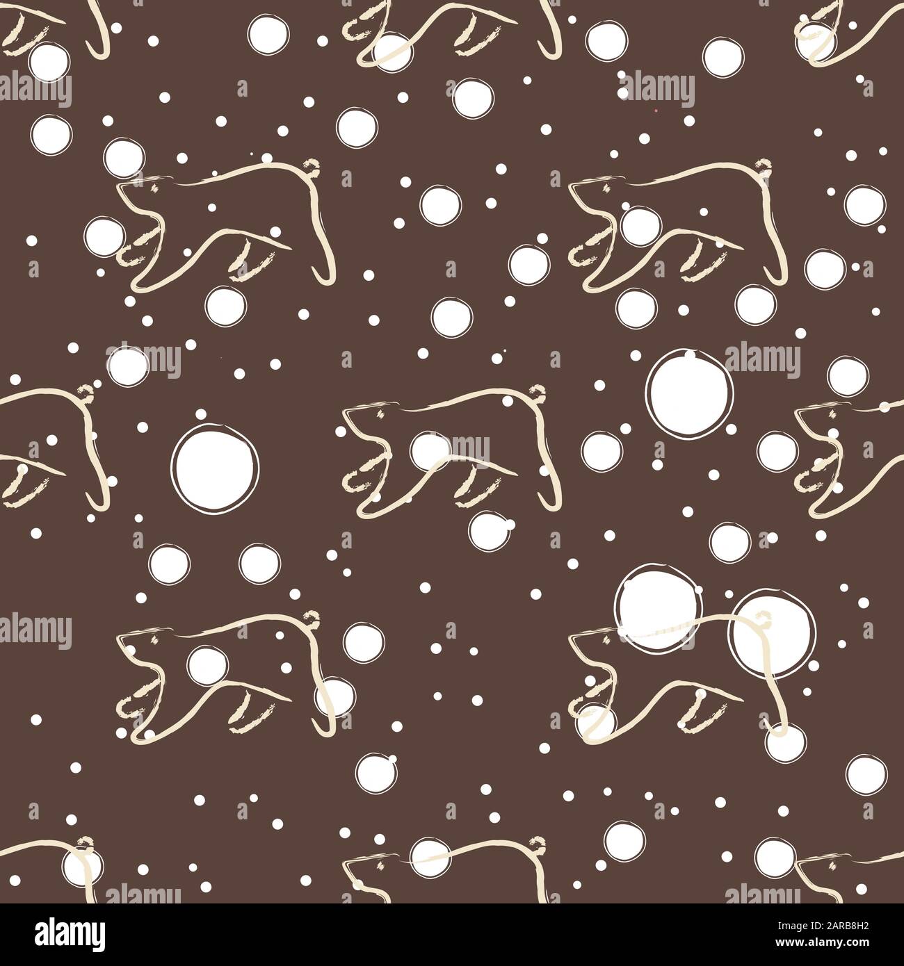 Modèle sans couture avec drôle d'exécution Porte brosse à la main. Motif répétitif. Vector Illustration Illustration de Vecteur
