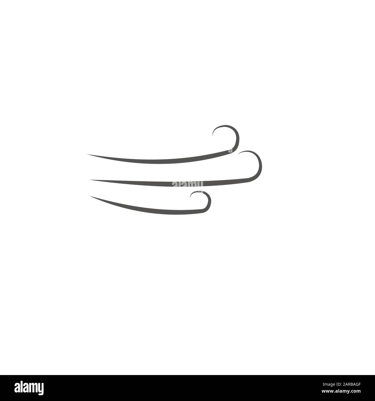 Icône prévisions météo vectorielles - vent. Illustration vectorielle plate vent. Fermeture du symbole de débit d'air Illustration de Vecteur