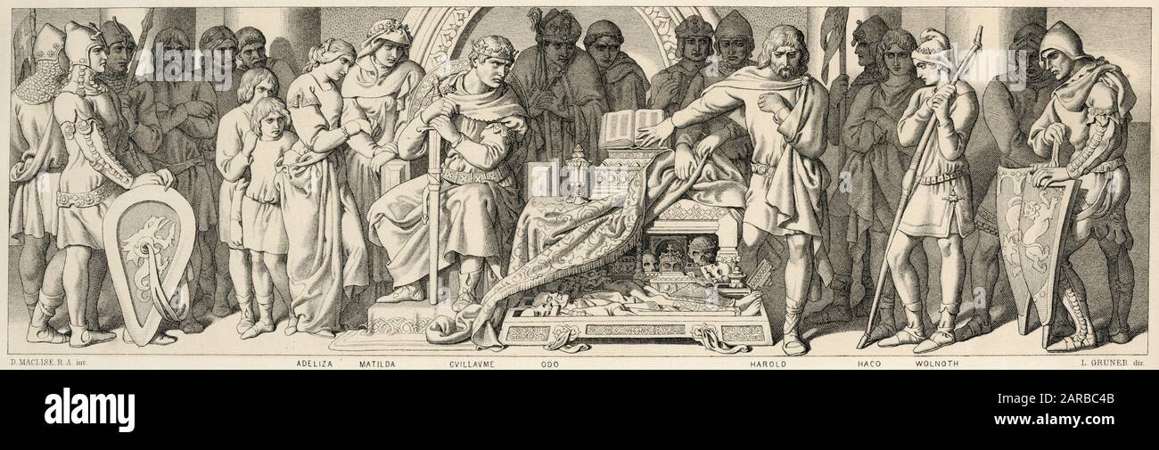 Le serment d'allégeance de Harold au duc Guillaume de Normandie Photo ...