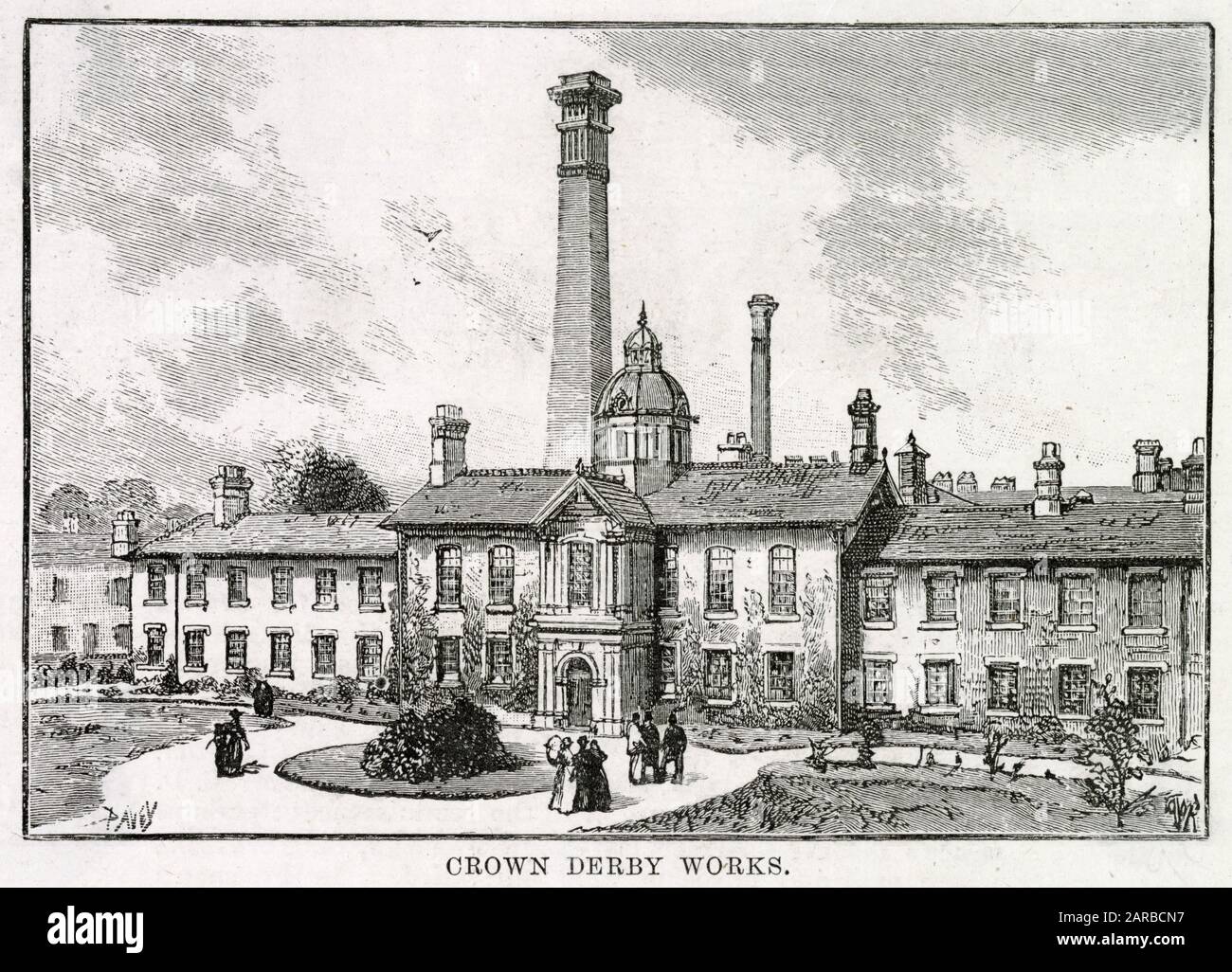 Royal Crown Derby travaille, ancien Derby Workhouse. Date : 1891 Banque D'Images