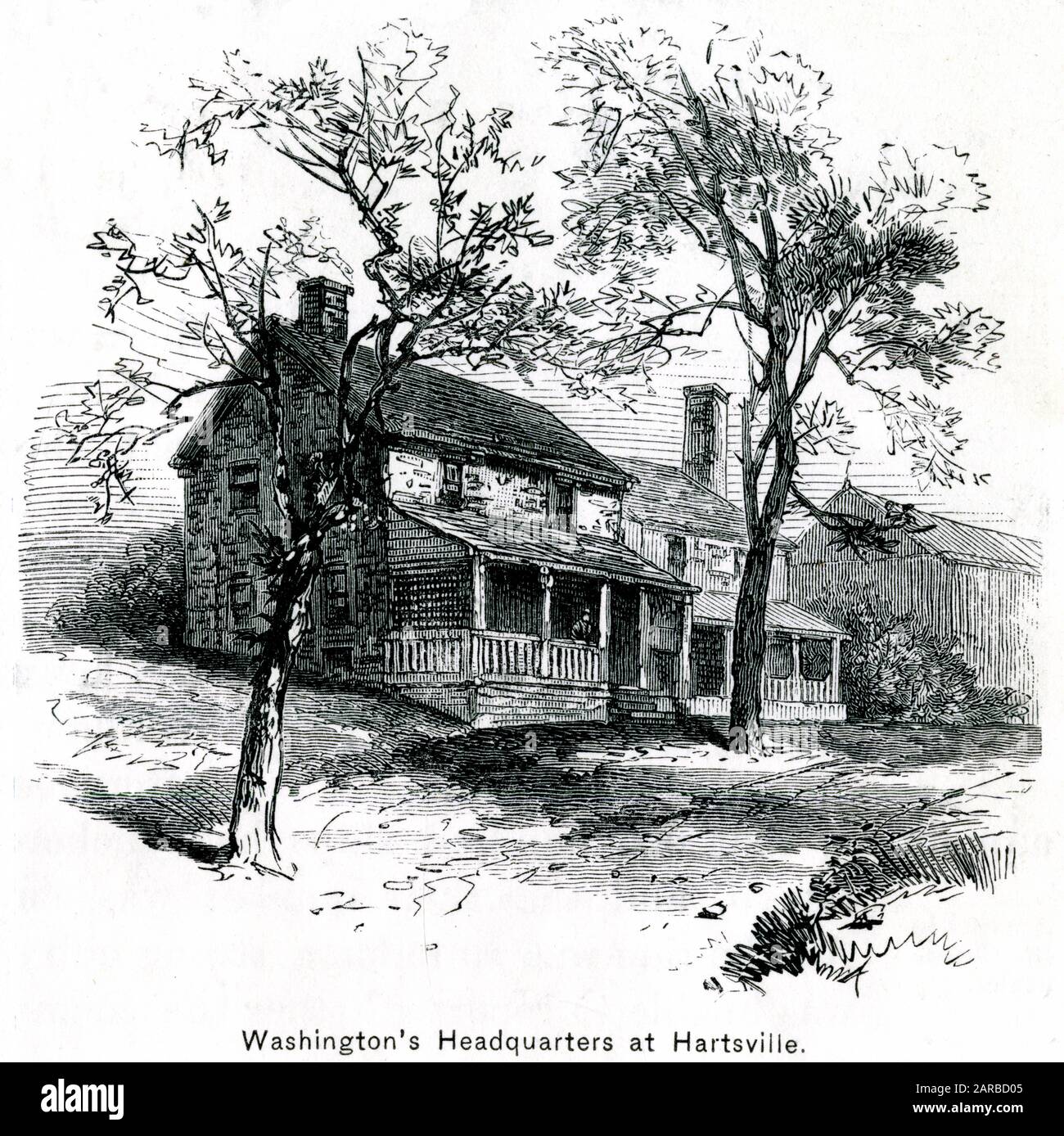 Moland House - George Washington'S Headquarters À Hartsville, Pennsylvanie Date : 1776 Banque D'Images