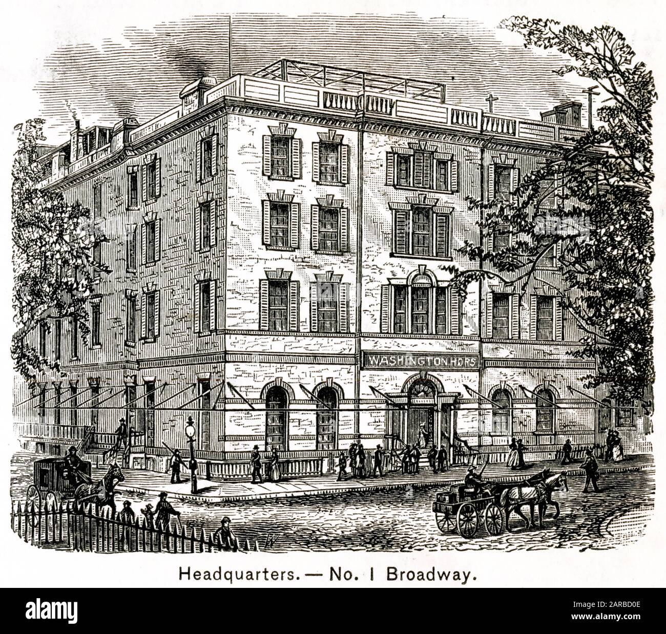 No.1 Broadway -House Utilisé Comme Siège Social À New York Pendant La Guerre D'Indépendance Américaine Date: 1776 Banque D'Images
