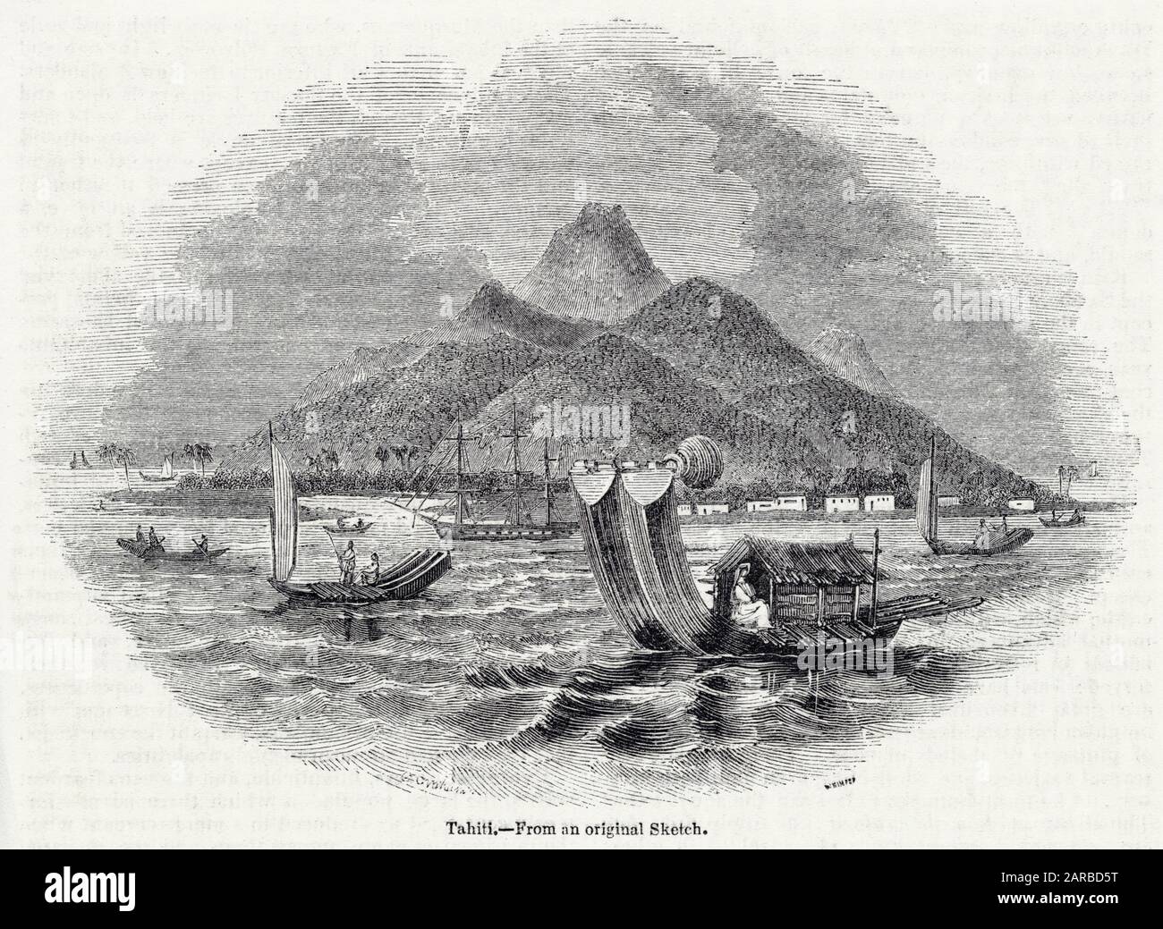 Vue sur Tahiti, Polynésie française, Pacifique Sud Banque D'Images